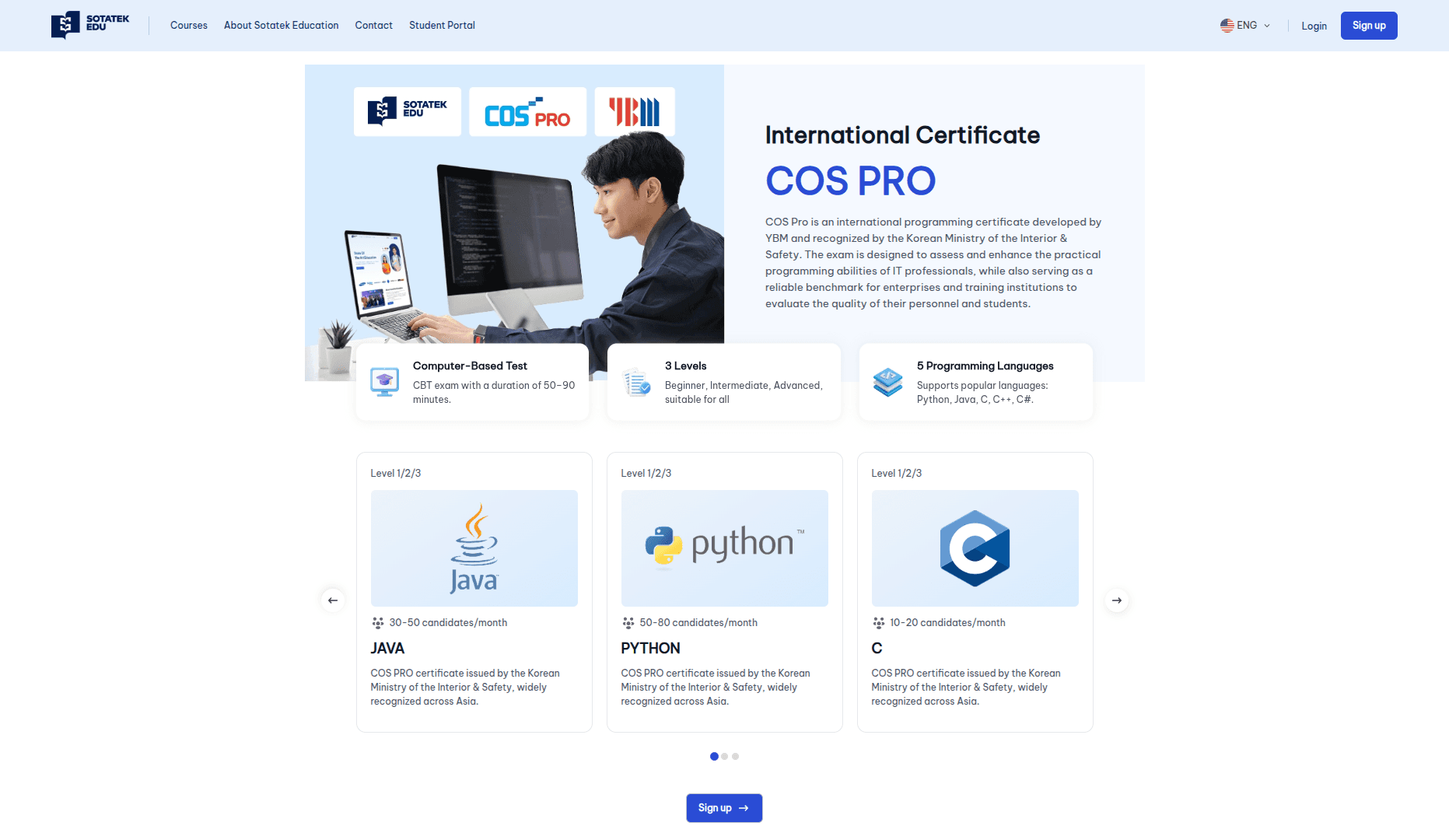 SotaTek Education - International Certification Management Platform