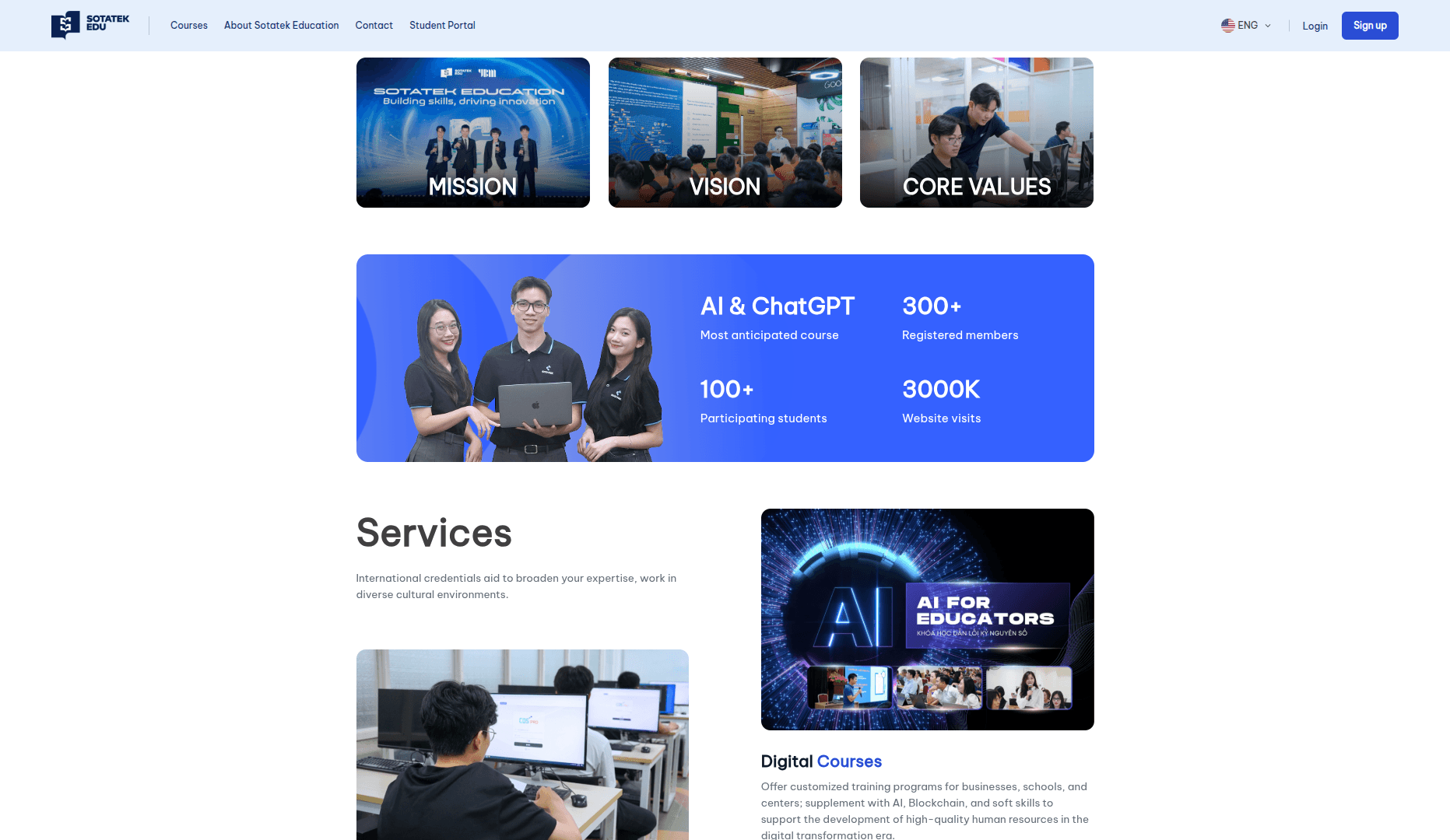 SotaTek Education - International Certification Management Platform