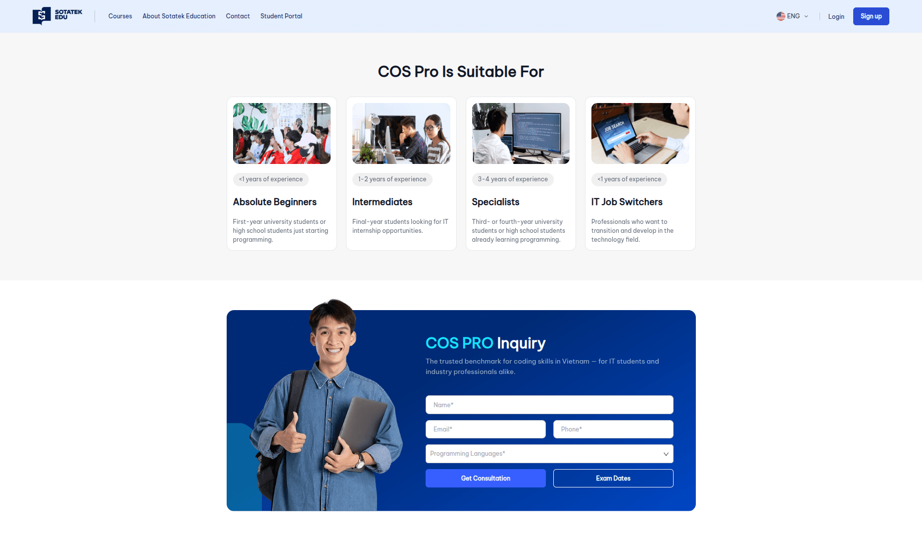 SotaTek Education - International Certification Management Platform